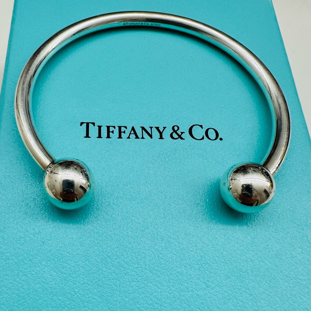 Tiffany & Co. Sterling Silver Ball Cuff Bracelet - Silver